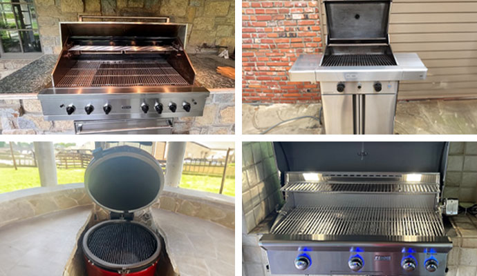 Types of grill in the image