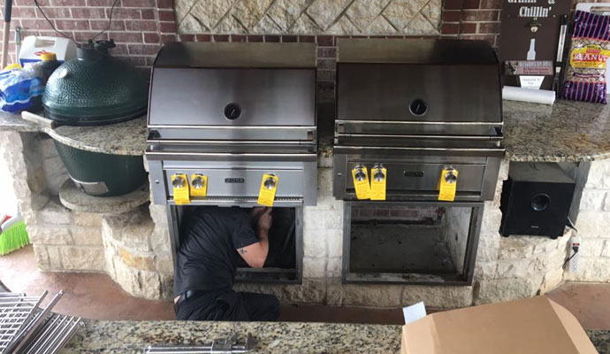 Grill setup in the balcony